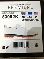 FootJoy DryJoys Premiere Spiked Golf Shoes White/Brown Leather UK 10 M 53992K