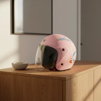 Demi-Casque Scooter PP Casque sans Mentonnière Coque Rigide - Photo 1/4