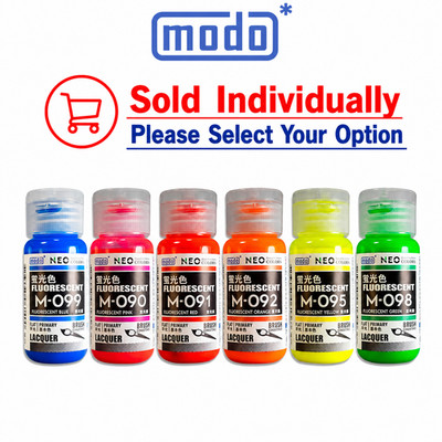 modo NEO Fluorescent Flat Primary Lacquer Paint M090-099 (30ml) Multiple Options