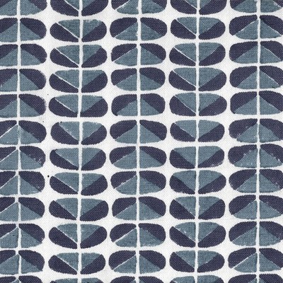 Seemakrish Geometric Handblock Print Fabric- Beacon Seaport Blue 1.05 yds 1901/B