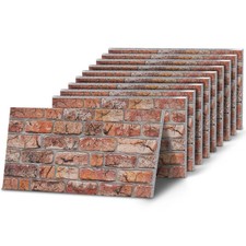 K&B TAS-609 Rustic Tuscan Red 3D Brick Effect Wall Panels - EPS Foam Cladding