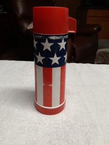 Vintage aladdin thermos Featuring American Flag