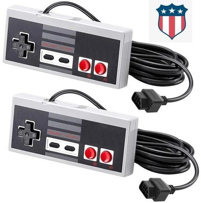 2-Pack Wired Controller for NES & FC - 8-Bit Gamepad Plug and Play US STOCK