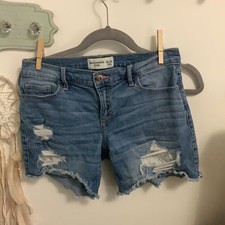 Abercrombie kids distress Jean shorts size 15/16