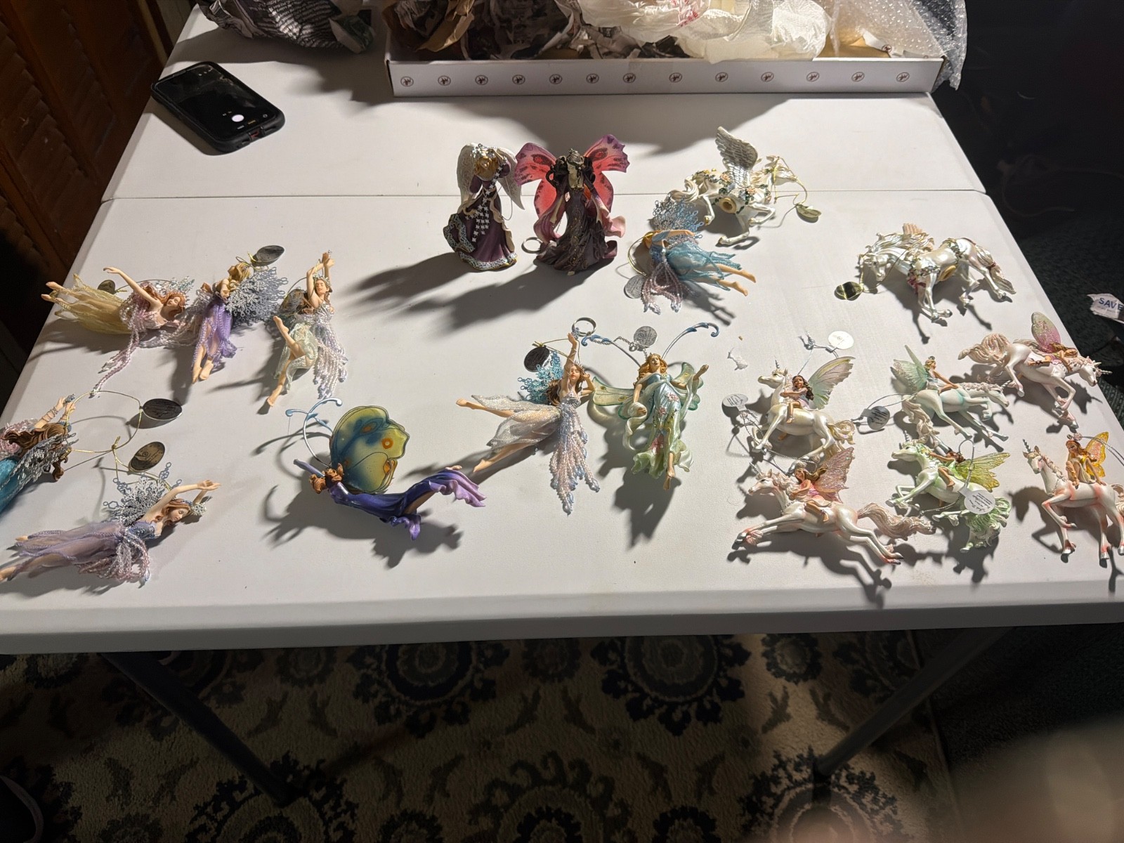 fairy and unicorn ornaments Bradford Exchange / Ashton Drake