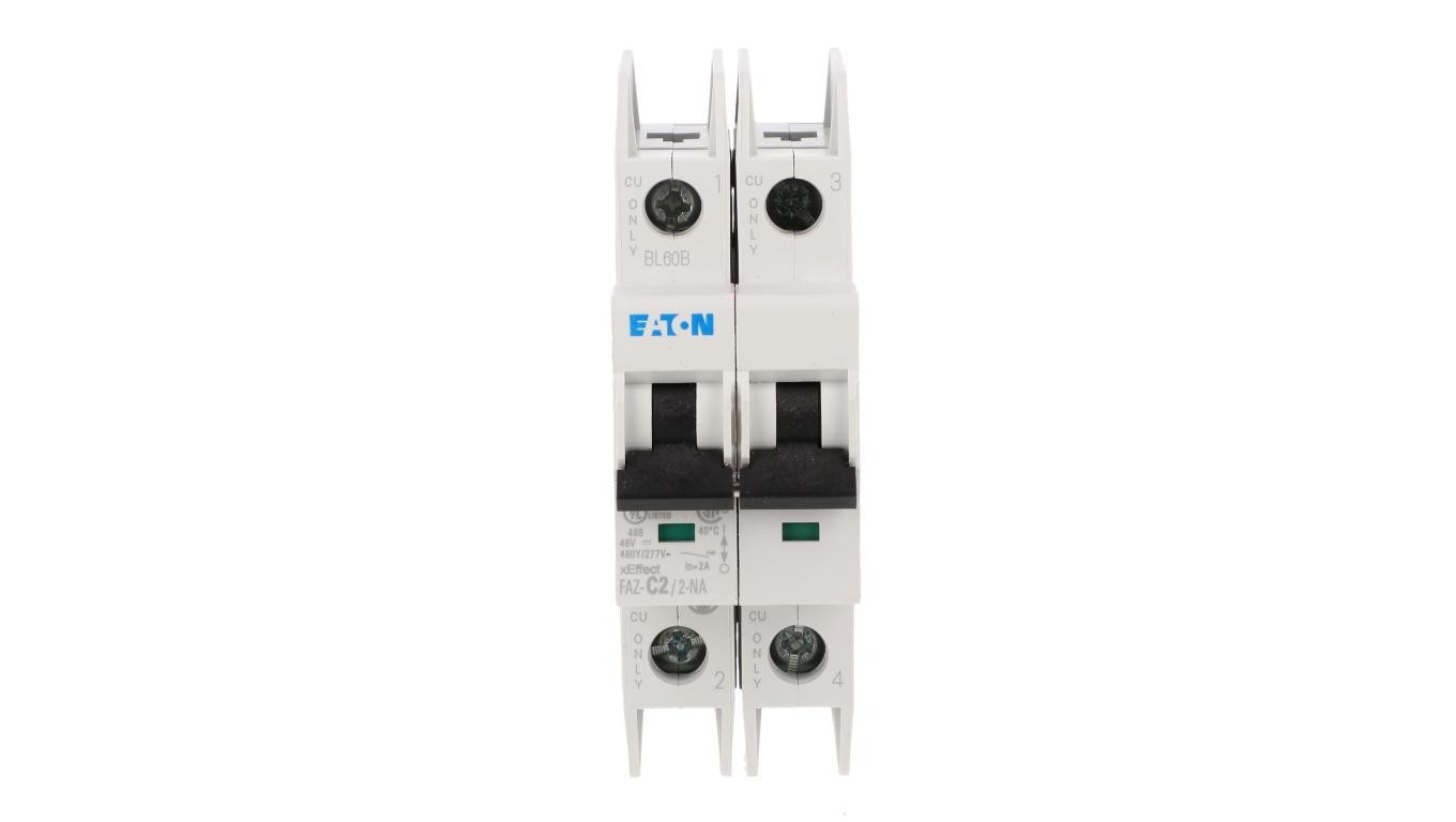 Overcurrent switch 2P C 2A version NA FAZ-C2/2-NA 102160