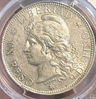 Argentina 1882 Peso Rare Undergraded PCGS 50++ Luster/Sharp Detail Beauty  — photo 5