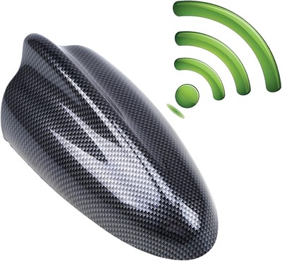 Possbay Universal Car Shark Fin Antenna AM/FM Radio Signal Roof Aerial Adhensive