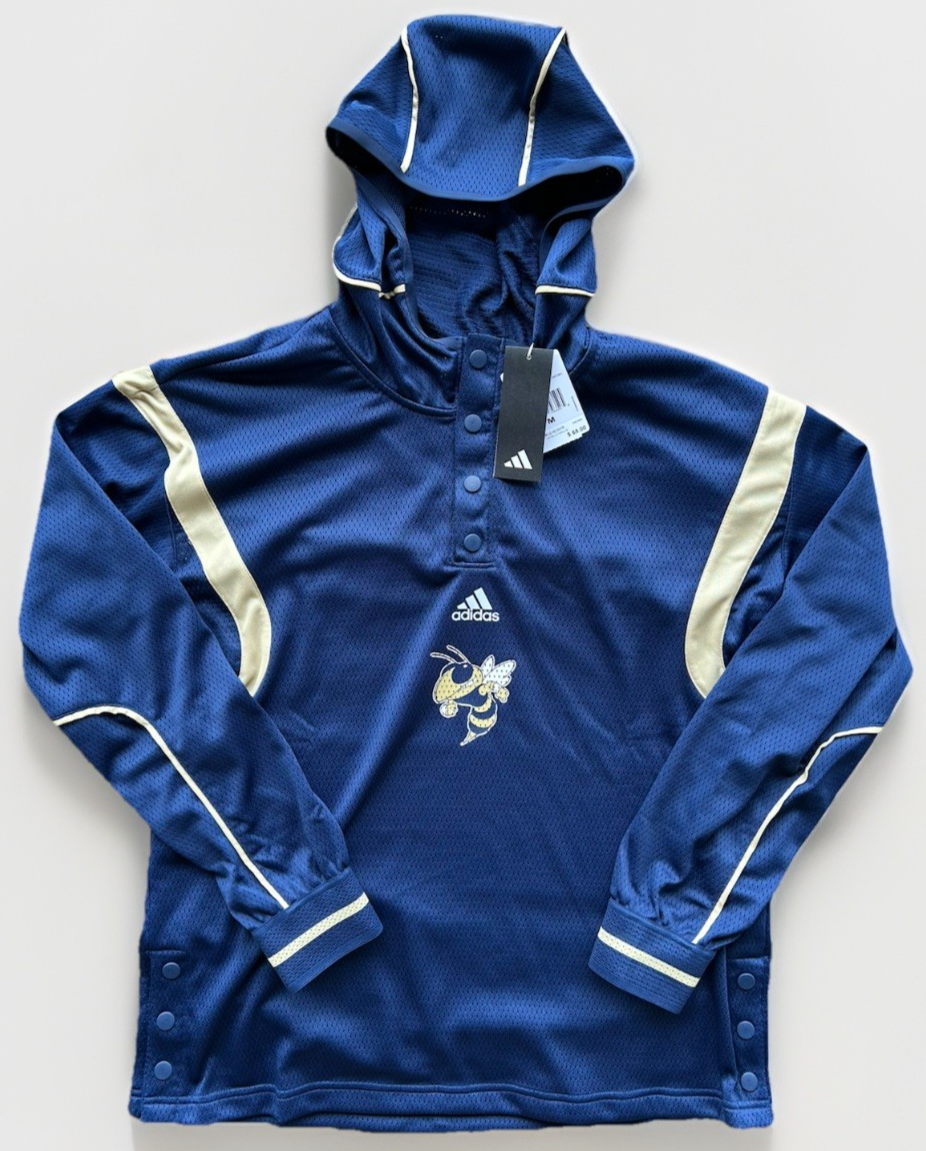 Georgia Tech Yellow Jackets Adidas Mesh Showtime Hoodie • Men's M