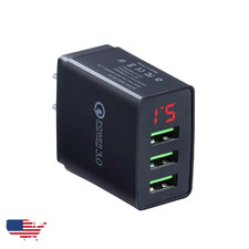 3-Port Rapid Wall Charger Power Adapter USB Charging Brick for iPad Samsung A