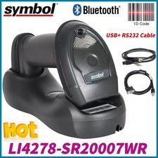 Image of Zebra LI4278-SR20007WR 1D Wireless Barcode Scanner Kit W/ Cradle+USB+RS232 Cable