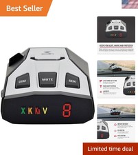 RAD 350 Laser Radar Detector, Long Range, False Alert Filter, Black