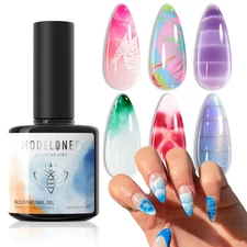 Blooming Gel Nail Polish, 15 Ml Clear Nail Art Accessories Stuff for Spreading E