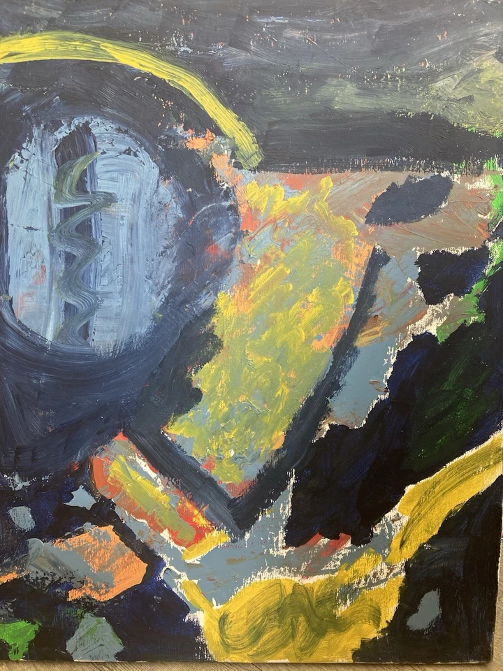 Huile Sur Toile Abstraite. Non Signée. 60 x 81 cm - Photo 4/4