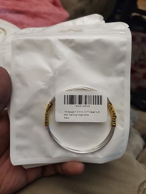 18 mm, FT Dead Soft 925 Sterling Silver Jewelry Wire 18 Gauge 