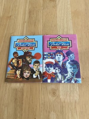 2 Vintage Walkers Crisps Pocket Trivia Books . Good Condition