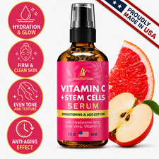 Vitamin C Serum with Hyaluronic for Dark Spots, Glow Hydration, Anti-Aging 2oz