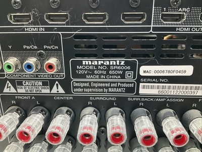 Marantz AV Surround Receiver SR6006 Compact 7.1 Channel Tested For