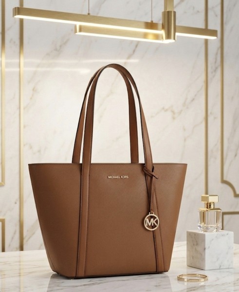 Michael Kors Damen Tasche Handtasche Shopper Lg Tz Zip Tote Pratt Luggage Braun-image