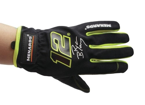 NASCAR’s Ryan Blaney #12 Signature Menards Work Gloves - CHOOSE YOUR SIZE - Picture 2 of 3