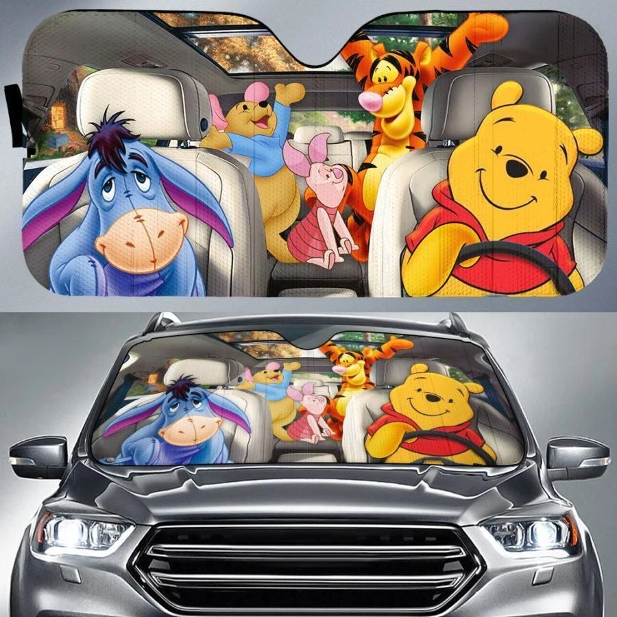 Pooh Bear Eeyore Tigger Piglet Winnie The Pooh Car Windshield Sun