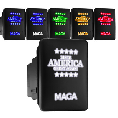 MAGA Symbol - LED Backlit Push Button - Direct Replacement (Fit: TOYOTA)