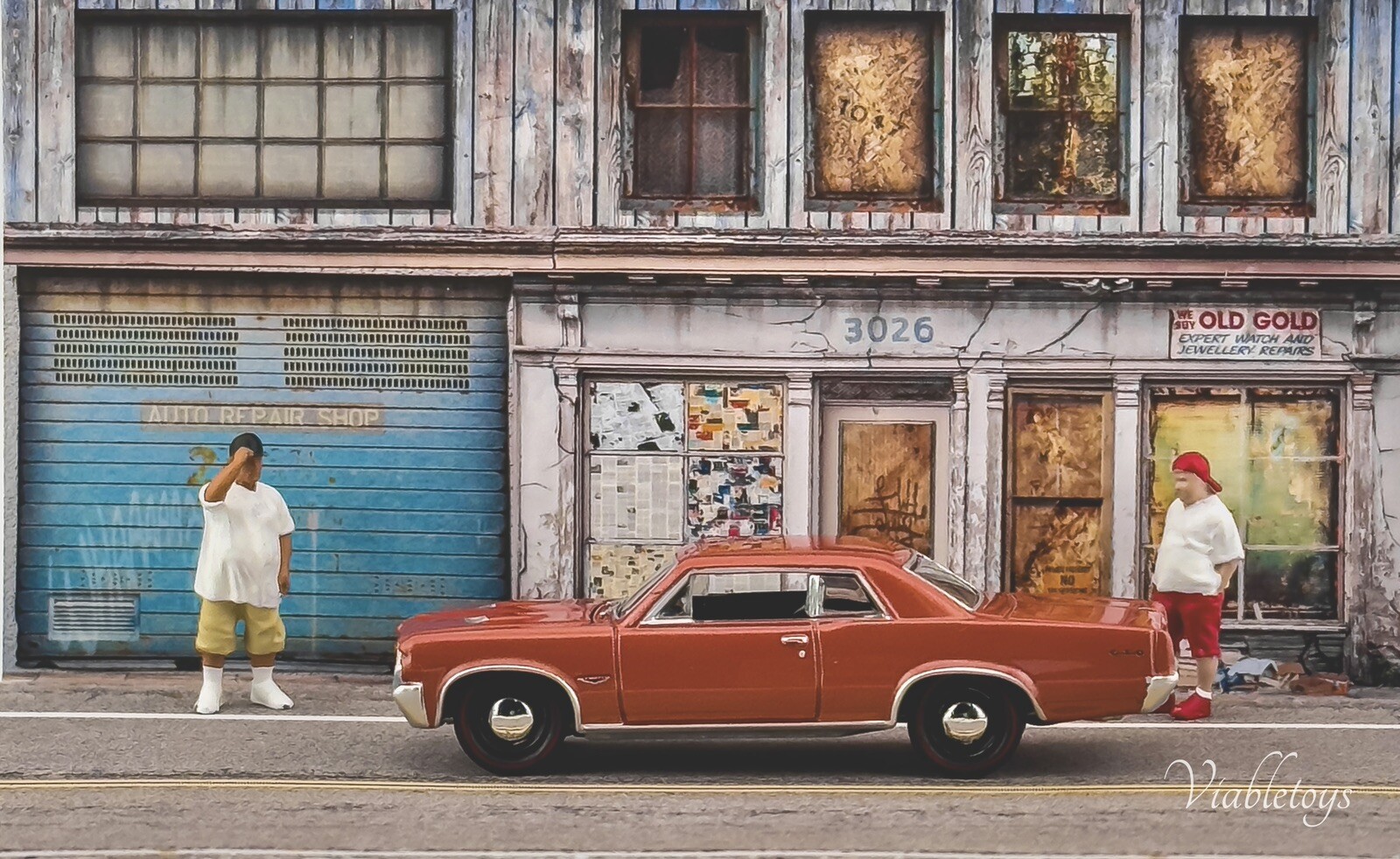 1/64 Scale Paper Pop Up Photo Prop Display Diorama For Diecast Vehicles Handmade