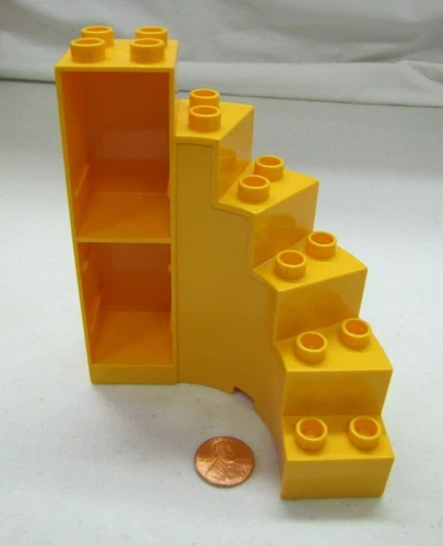 Lego Duplo Gold Yellow Spiral Stairway Staircase Castle House Steps Stairs Vtg