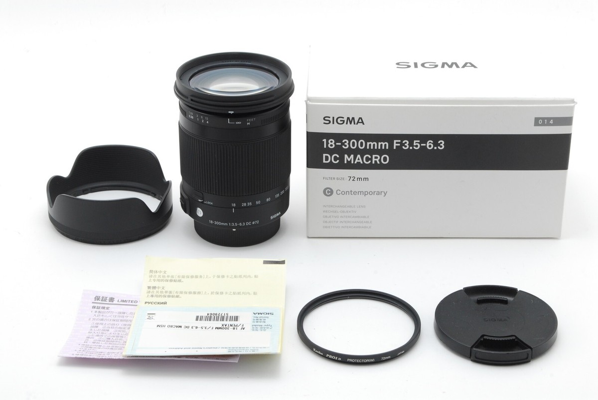Sigma 18-300mm F3.5-6.3 Contemporary DC Macro OS HSM Lens for 
