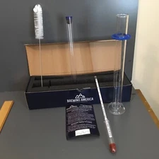 Brewing America Pro Series Hydrometer Alcohol Meter Test Kit - with Glass Tube