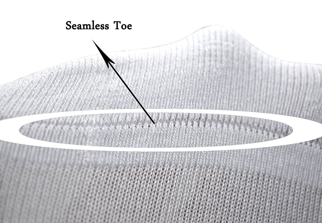 SAOLA Calze donna bambù atletiche no show grip tacco suola ammortizzata punta senza cuciture WF01