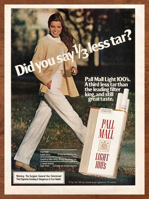 1980 Pall Mall Cigarettes Vintage Print Ad/Poster 80s Fashion Style