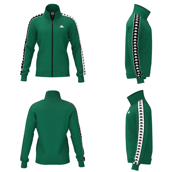 felpa kappa verde con cappuccio