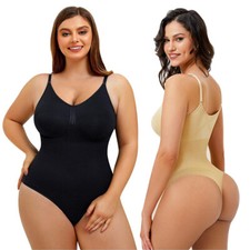 Bodysuit Women Tummy Control Thong Shapewear Full Body Shaper