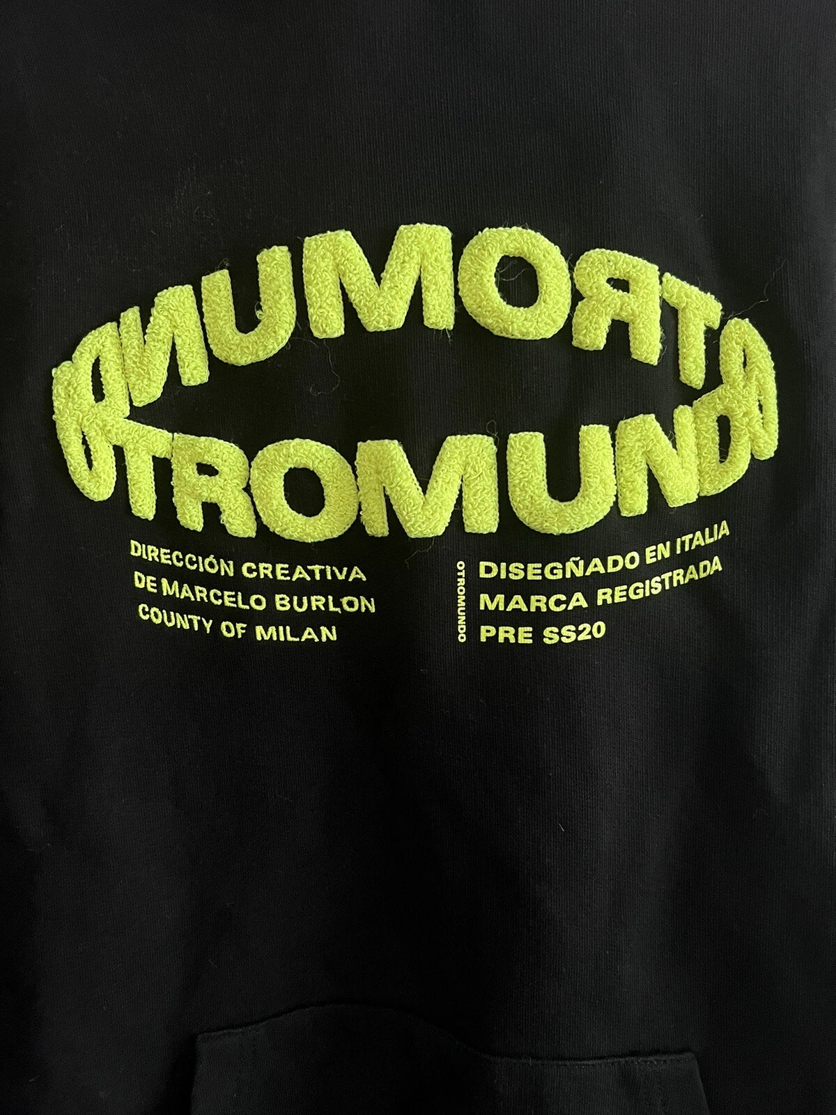 Felpa con cappuccio Marcelo Burlon Otromundo Circle nuova con etichette S