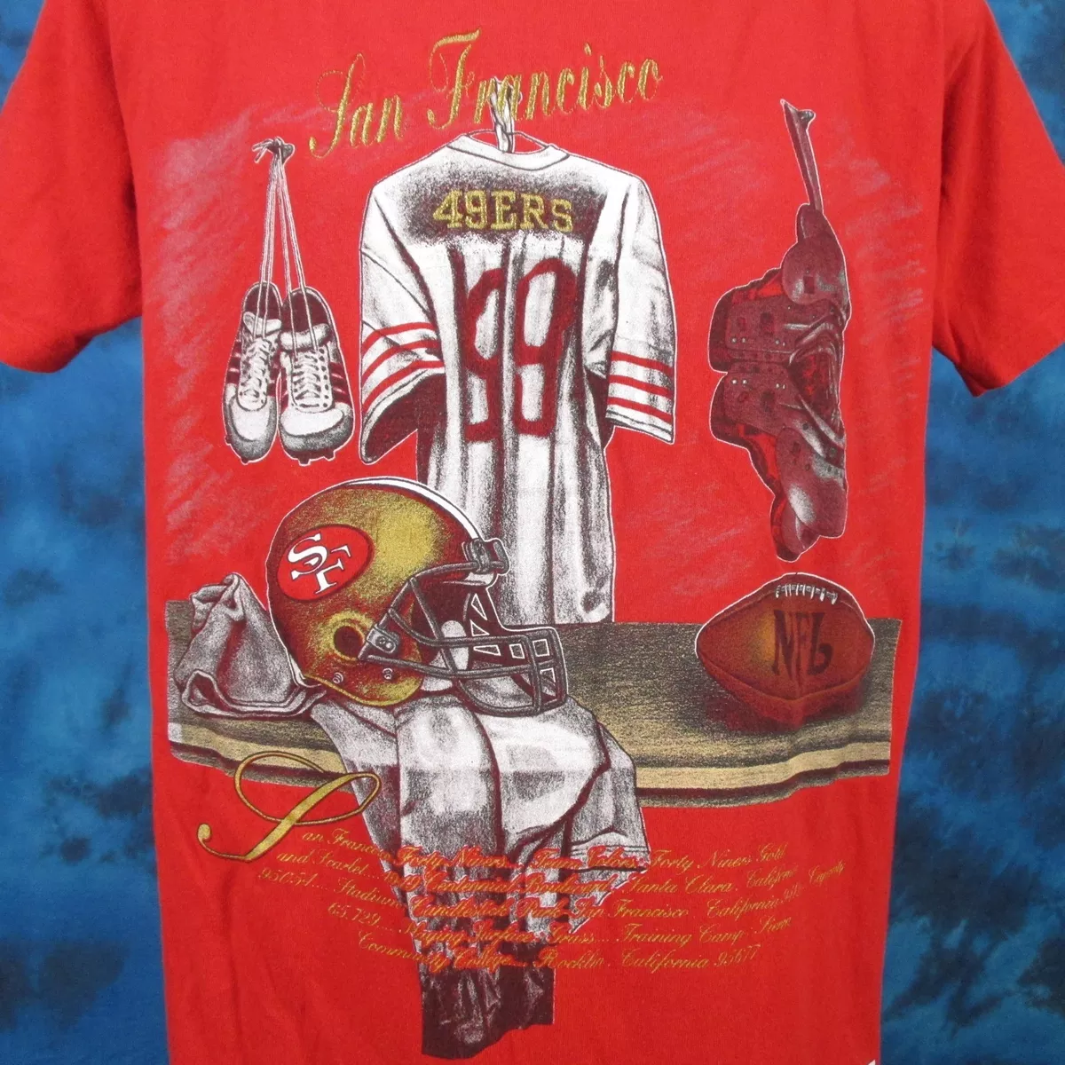 vintage 90s SAN FRANCISCO 49ERS EMBROIDERED T-Shirt L nfl football  california