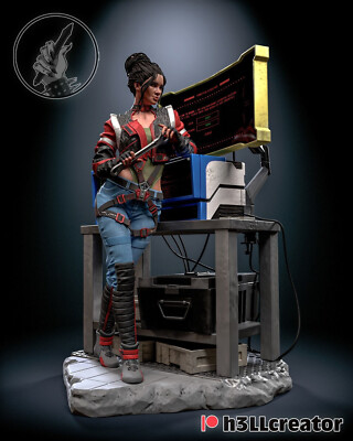 Panam Palmer Cyberpunk Diorama Figure 1/12 scale 3d print 12k UnPainted