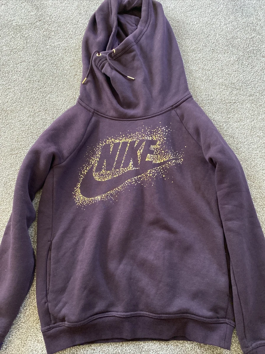 Zeggen beet volgorde Nike dark purple with gold sign Nike Hooded Pullover Sweater Women&#039;s S  | eBay