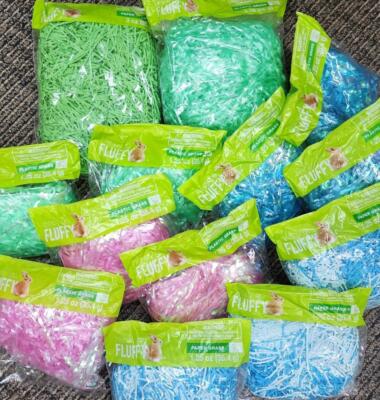 Easter Basket Grass Multicolor Green Pink Blue Easter Party Decor Lot 19.75oz