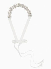  88 NWT KATE SPADE 3/4" STONE BRIDAL BELT IN WHITE L/XL - JL95