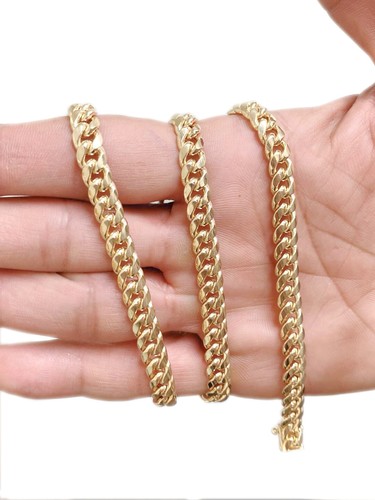 14k Solid Yellow Gold Miami Cuban Link 