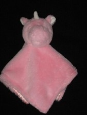 Parents Choice Pink Unicorn Security Blanket Plush Baby Lovey Fluffy Satin