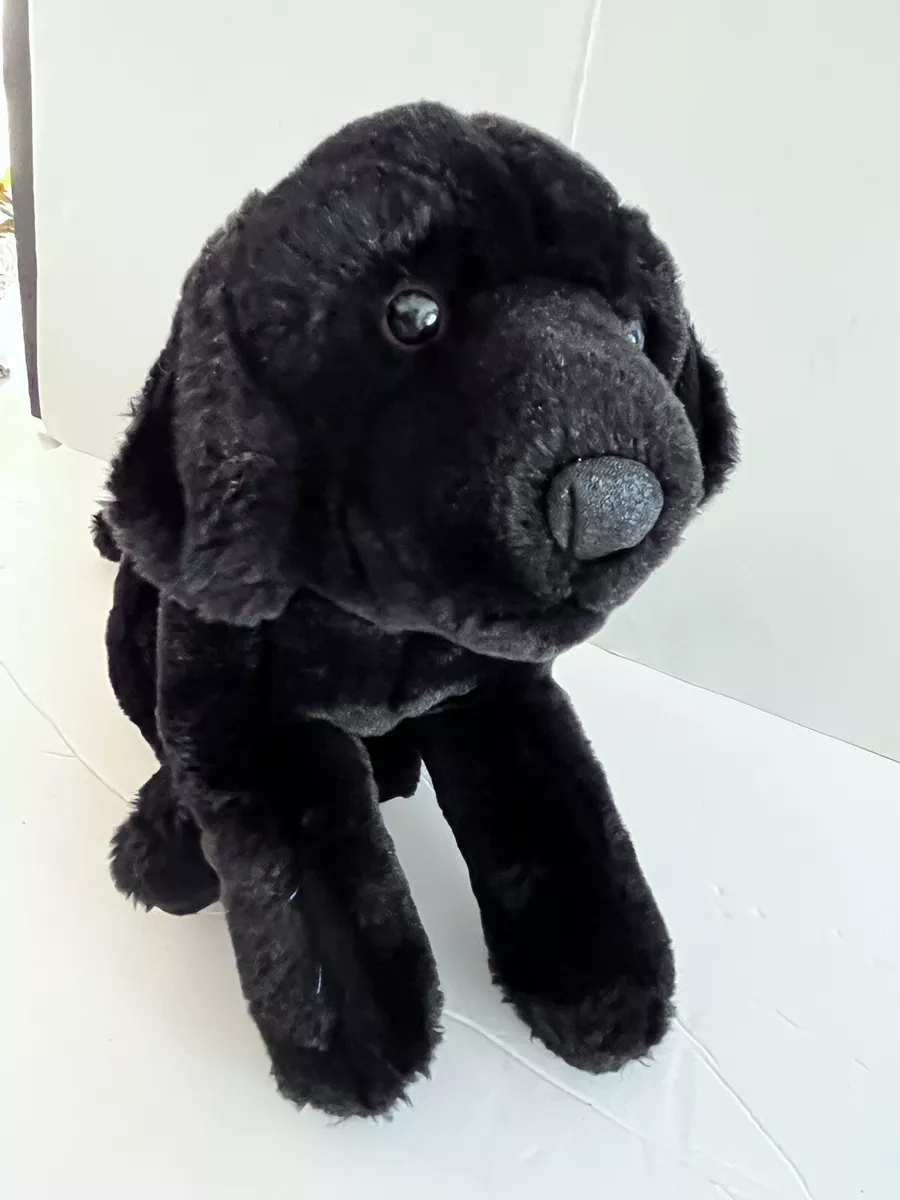 Toys R Us Animal Alley Black Lab Puppy Dog Plush Stuffed Animal Toy 16 Long