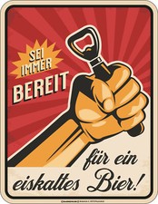 Cartello Divertente - Pronto Per Una Birra Gelida - Cartello In Latta Regalo