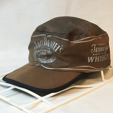 Jack Daniels Whiskey Painter Cap Old Time No. 7 Brand Faded Brown Hat VTG Rare 