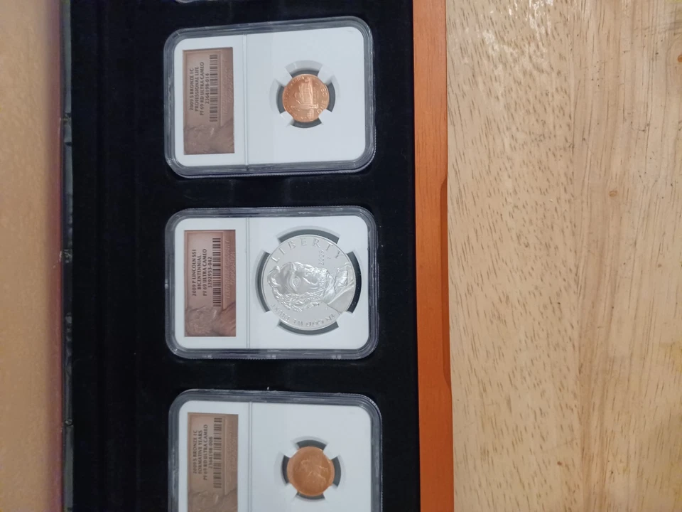 2009 Bicentennial & Chronical Set 4 BRONZE 1C NGC PF69RD & 1 P LINCOLN S$1 PF69 - Image 2 of 4