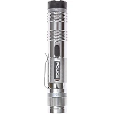 POLICE Stun-Guun M12-700 BV Mini Metal Rechargeable LED Flashlight Grey