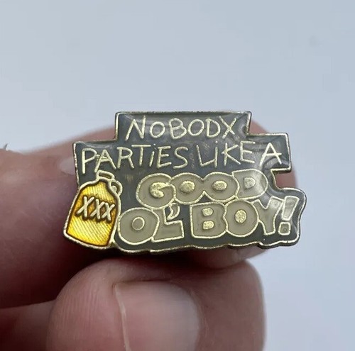 Nobody Parties Like Good Old Boy Ol' Drinking Humor Alcohol Booze Jug Lapel Pin - Picture 7 of 12