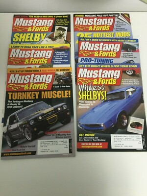 Mustangs and Fords Magazine Lot Of 6 2004 - January-March, June, July, August