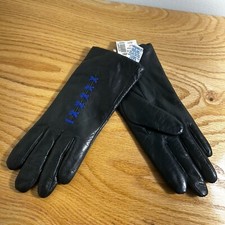 NEW Vintage Fownes Womens Burgundy Leather Driving Gloves Acrylic Lined Size 6.5